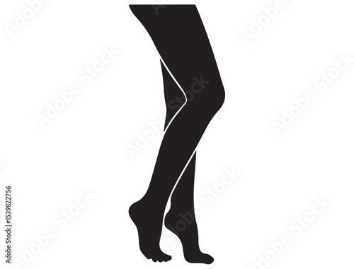 WOMAN LEGS SILHOUETTE