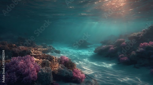 Tranquil seabed and coral