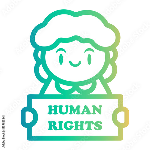 human rights Line Gradient Icon