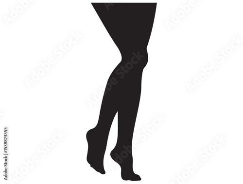 WOMAN LEGS SILHOUETTE