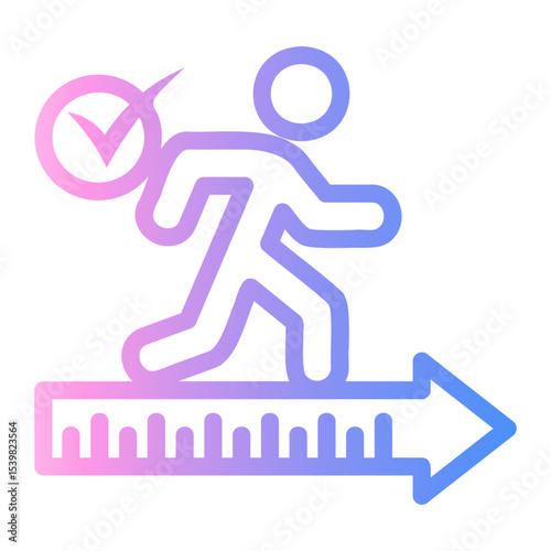 serious Line Gradient Icon