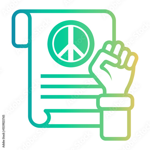 document Line Gradient Icon