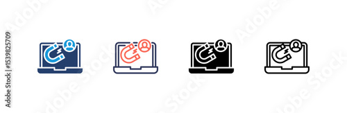 User Engagement icon set multiple style collection