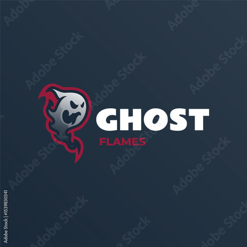 Angry Ghost Character Mascot Logo Design