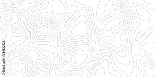 Seamless topographic wavy lines design. gray flowing curve lines on white background. abstract elevation inspired terrain pattern with fluid continuous contour lines.	
