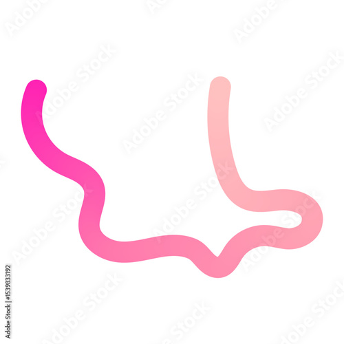 Wallpaper Mural Abstract squiggle background with wavy gradient lines, colorful ribbon shapes, fun organic pattern, 3D curved design elements. Flat vector illustration isolated on white background. Torontodigital.ca