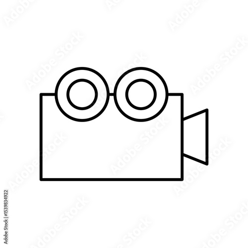 Video Camera Recording Line Icon