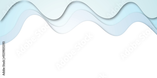  Abstract colorful waves flow smoothly over a white background, creating a layered, modern paper-cut design. This minimalist composition evokes elegance, motion, and depth in a sleek monochrome style.