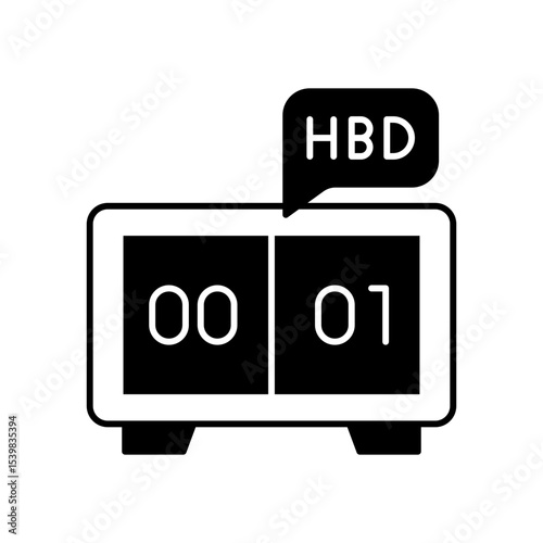 Alarm Clock Morning Birthday Fill Icon