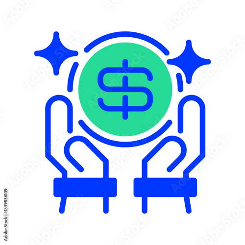Charity and Fundraising Line Icon, Outline Symbol for Social Donations, Non-Profit Events, Community Support, Fundraiser Campaigns, and Volunteer Activities. Vector Sign Icon.
