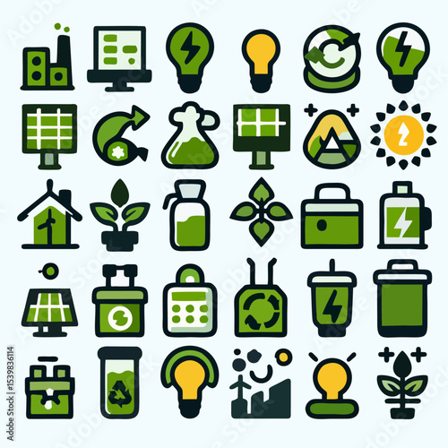 Nature and Energy Vector Set for Sustainability Campaigns