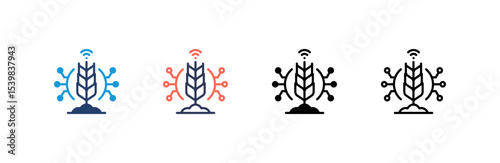 Smart Farming icon set multiple style collection
