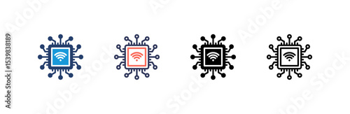 Wearable icon set multiple style collection