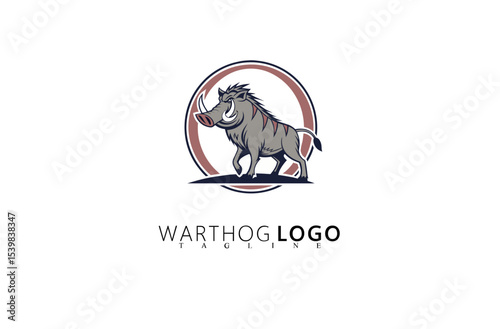 Bold Boar-Head Warthog Logo Design With Adventure Vibe. Ideal for Hunting Clubs, Outdoor Gear Stores, and Wildlife Conservation Logos Seeking Strong and Rugged Brand Identity Concepts.

