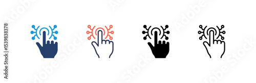 Interactive icon set multiple style collection