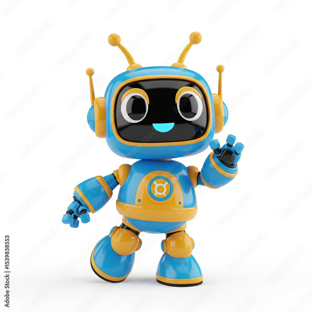 Obraz premium Cute 3D Robot