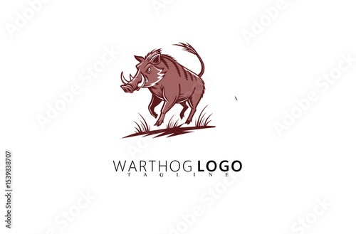 Elegant Yet Fierce Warthog Logo Design With Vintage Touch. Boar Head Vector Icon for Rugged Business Identity, Wildlife Tourism, and Adventure Lifestyle Branding With Strong Appeal.

