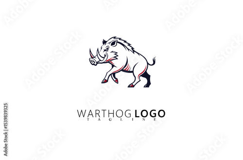 Unique Warthog Logo Design Concept for Outdoor Branding. Wild Boar Icon Ideal for Safari Merchandise, Hunting Clubs, Wildlife Organizations, and Rugged Nature Business Logo Concepts.

