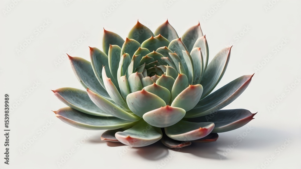 Fototapeta premium Gentle embrace of echeveria elegans a serene still life capturing the beauty of desert flora in pastel hues