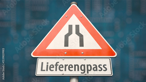 Obraz na płótnie Schild Lieferengpass