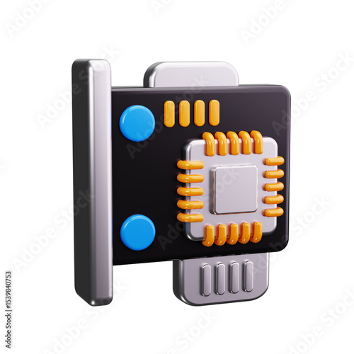 adapter 3d render icons