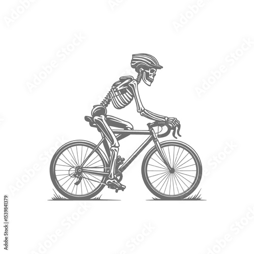 cyclist on a white background