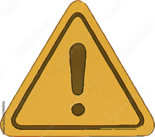 Yellow caution triangle with a black border and worker icon, designed to alert drivers to road work hazards, enhancing safety with its reflective, highly visible design