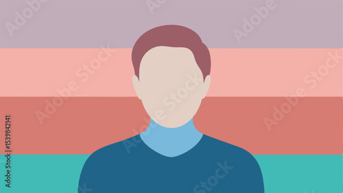 Abstract portrait illustration with colorful background perfect for various design applications