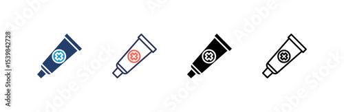 Ointment icon set multiple style collection