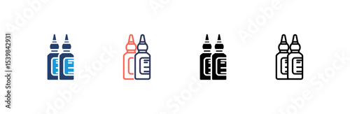 Ampoule icon set multiple style collection