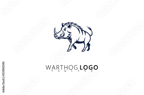 Rugged Boar Warthog Logo Design With Vintage Outdoor Look. Ideal for Wildlife-Themed Brands, Hunting Gear Logos, Nature Organizations, and Adventure Company Identity Concepts.

