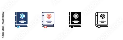 Book icon set multiple style collection