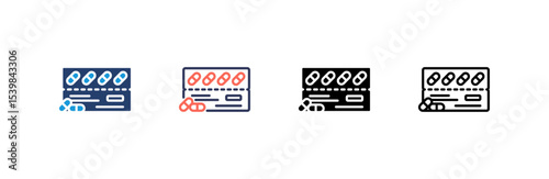 Medicine icon set multiple style collection