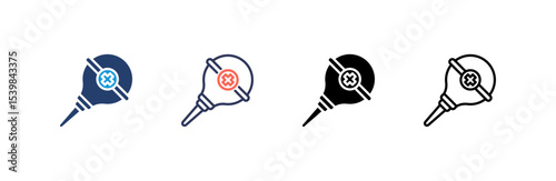 Enema icon set multiple style collection