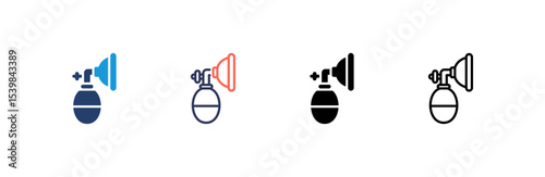 Respirator icon set multiple style collection