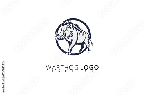 Adventure Brand Warthog Logo Design Featuring Strong Boar. Designed for Rugged Outdoor Businesses, Wildlife Organizations, and Nature-Based Identity Projects Seeking a Dominant Visual Symbol.

