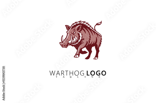 Boar-Inspired Warthog Logo Design for Rugged Branding. Classic Wild Animal Vector Artwork for Nature Organizations, Hunting Adventures, and Bold Outdoor Gear Brand Identity Designs.

