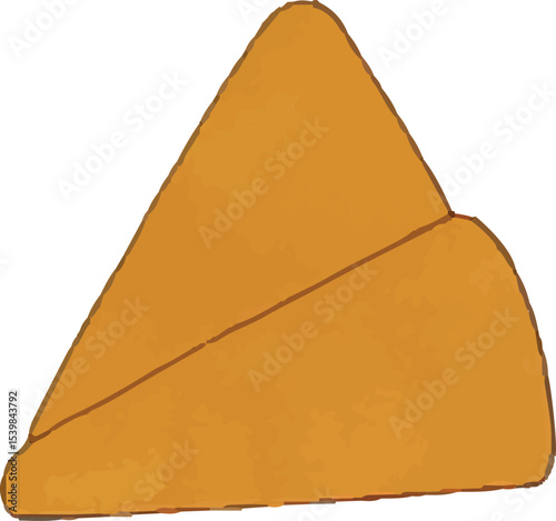 This illustration depicts a simple orange traffic cone, a key tool for road work safety, designed to guide traffic and mark construction zones with its bold, recognizable shape