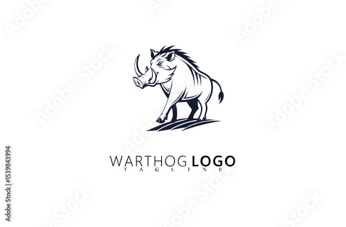 Retro Boar Warthog Logo Design for Wildlife Identity. Perfect for Outdoor Lifestyle Brands, Conservation Logos, and Hunting Gear Branding With Strong Natural and Rugged Visual Aesthetics.


