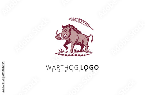 Clean and Powerful Warthog Logo Design Vector Concept. Great for Branding Projects in Safari Business, Hunting Clubs, Outdoor Adventures, and Rugged Nature-Focused Company Identity Logos.

