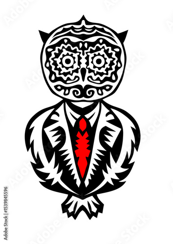 hibou costume cravate business