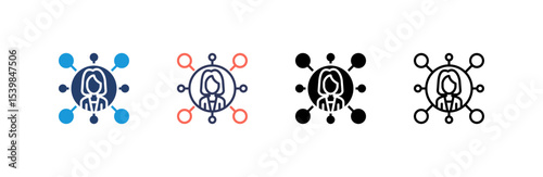 Skill icon set multiple style collection