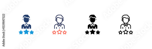 Role Model icon set multiple style collection