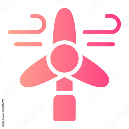 wind turbine gradient icon