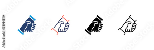 Support icon set multiple style collection