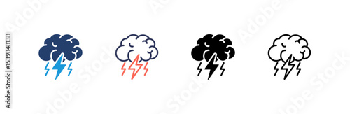 Brainstorm icon set multiple style collection