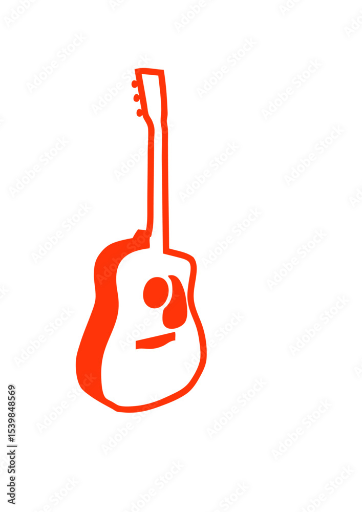 Naklejka premium guitare acoustique
