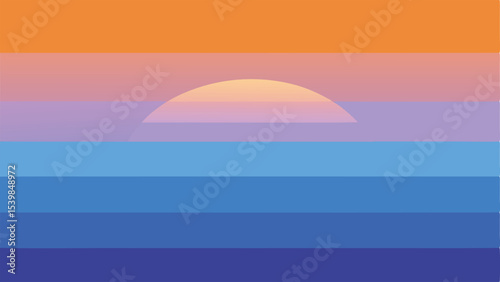 Abstract sunset gradient design with blue tones perfect for various creative projects