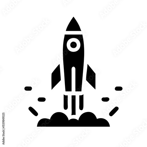 Rocket launching upward 
