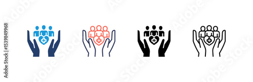 Public Health icon set multiple style collection